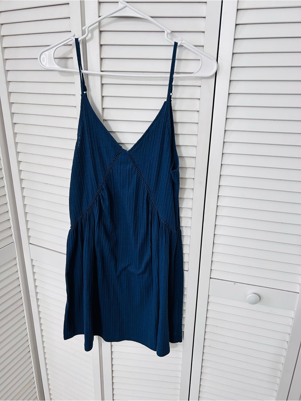 Roxy Navy Blue Mini Dress with Spaghetti Straps